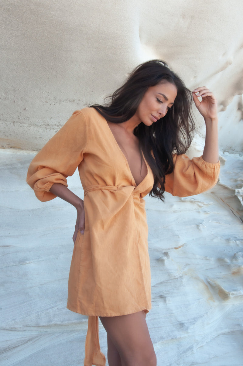 Kaia Wrap Dress - Sand