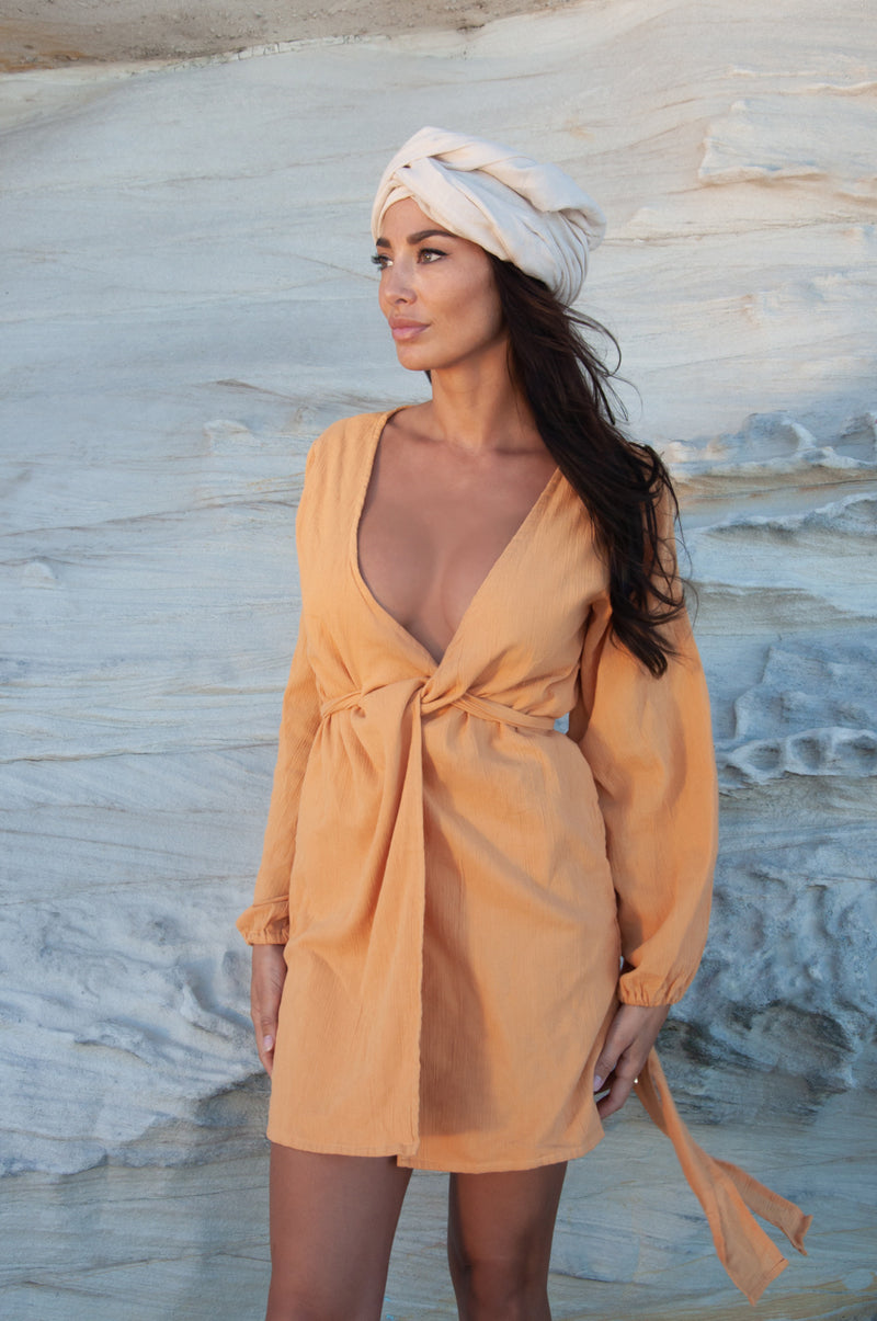 Kaia Wrap Dress - Sand