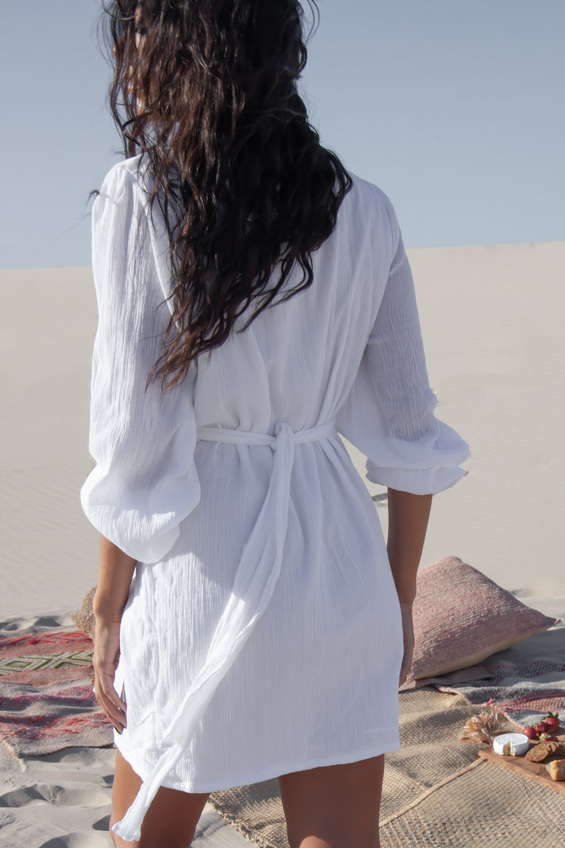 Kaia Wrap Dress - White