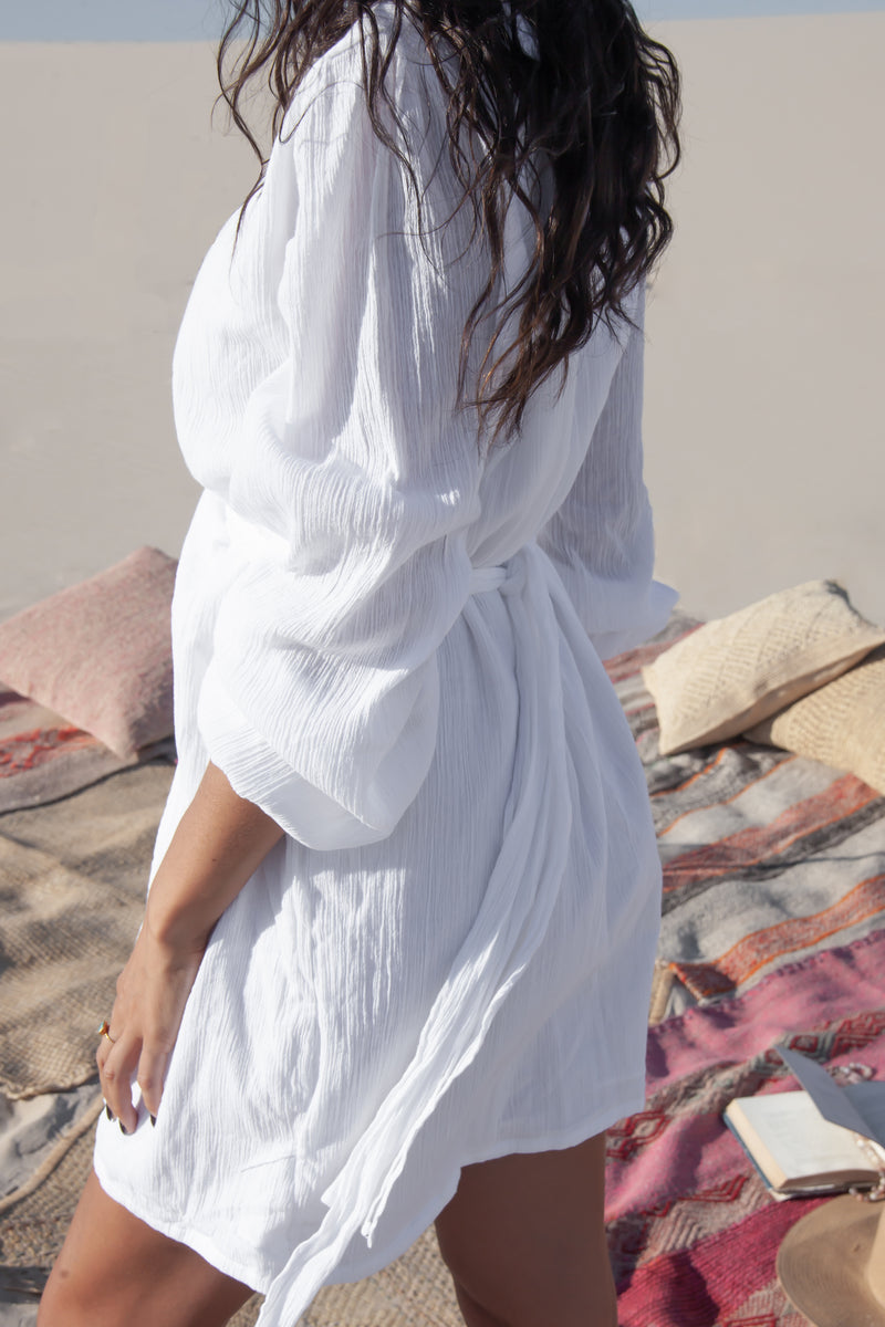 Kaia Wrap Dress - White